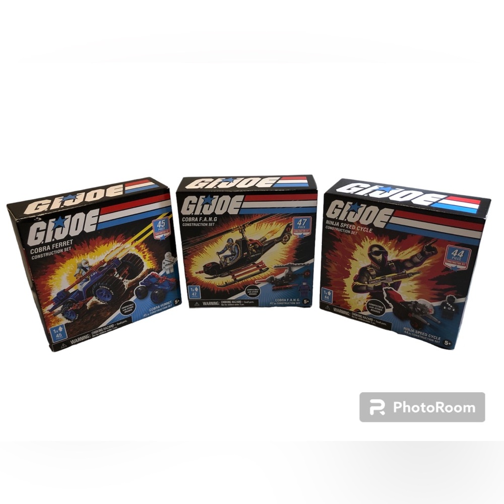 G.I. Joe Snake Eyes, Cobra Commander & Storm Shadow Construction Block Set.